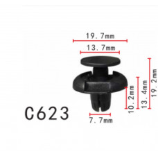 Кліпси C0623 розпірні HONDA (91501S04003, 91512S04003, 90157SP0901, 91501-S04-003, 11384) (уп.100шт)