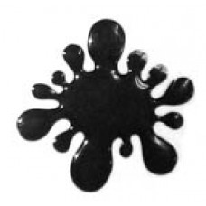 Наліпка силіконова "Клякса" велика чорна (4шт.) 10х9см