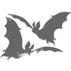 Наліпка силіконова "Кажан" хром-сіра (2шт.)