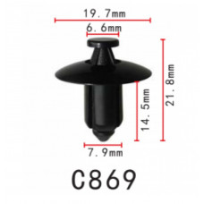 Кліпси C0869 розпірні TOYOTA, NISSAN 152010B0, 01553-04233, 01553-01553, 01553 -09431) (уп.100шт)