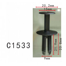 Фіксатор C1533 натискний/розпірний BMW (51127004445, 11655) ( уп. 100 шт.)