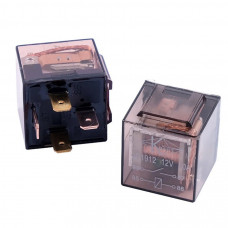 Реле 12V 4-х контактне 40А з індикатором RELAY (прозорий корпус)