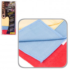 Серветка (3шт) мікрофібра для скла/для полірів/для електроніки 30х35 CU-118 "CleanUP"