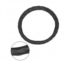 Чохол на кермо шкіра "М" (37-38см) чорний Elegant 105726 масаж.ромб/перфорація/ 1шов