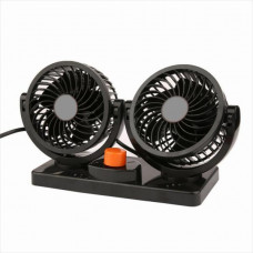Вентилятор подвійний 12V на підставці скотч "4 дюйми" "Elegant" Два режими /101 545