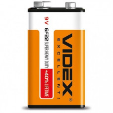 Батарейка 6F22/Крона VIDEX Super Hevy Duty 1шт (тех.упак) (24/480)