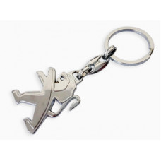 Брелок для ключів Peugeot метал/хром