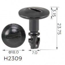 Гвинт H2309 із швидкою фіксацією VW, AUDI, SEAT, SKODA, BMW (8D0805121B, 19986)( уп. 100 шт.)