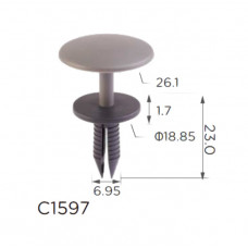 Фіксатор C1597 натискний/розпірний обшивки універсальний (уп100шт)
