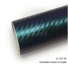 Плівка вінілова ПВХ під карбон 3D Зелений-Фіолетовий (відрізна 1.52*1м) 160микрон CL-CCF-05