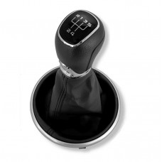 Ручка КПП з чохлом Skoda Fabia II (06-10) Silver/пластик (R5 Speed) №30