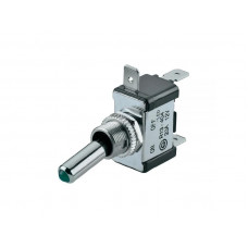 Тумблер 2 положения 2 к-та, з Зеленим підсвічуванням роз'єм під маму ASW-07D-G (1021 GREEN)