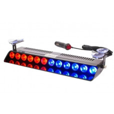 Страбоскоп світлодіодний 12V DRL 330*100мм 12LED (B-R) прикурювання+ вимикач/на присосках "KING S12"