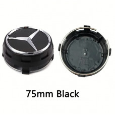 Ковпачки на титани "Mercedes" (75/70мм) чорний/ високий (А0004000900)