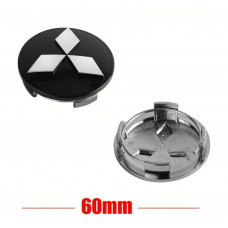 Ковпачки на титани "Mitsubishi" (60/53мм) Чорний XW0610-8