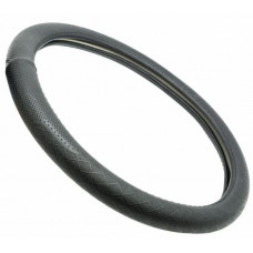 Чохол на кермо шкіра "М" (37-38см) чорний Elegant 105788 тиснення перфорація з візерунком 1шов