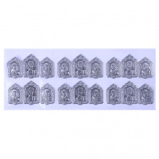 Ікона Трійця наліпка мала срібляста 85*45мм (пл.6шт)