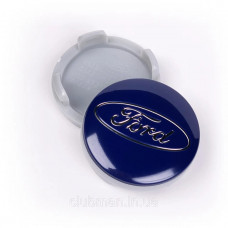Ковпачки на титани "FORD" (54/51мм) Сині