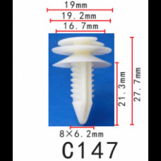 Кліпси C0147 кріплення карти дверей (OEM 12337920, 20374473, 15969) (уп.100шт)