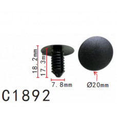 Кліпси C1892 обшивки/моторний відсік W, SKODA, SEAT, AUDI (N90911301, 10043) (уп.100шт)