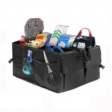 Сумка-органайзер у багажник каркасна 530х380х260мм чорна тканина PVC "Elegant Travel Maxi" 100679