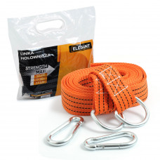 Трос буксирувальний 3.5т 6,0м 47мм/карабіни/помаранч./Пакет-РЕ "ELEGANT" 101833
