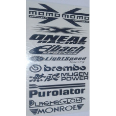 Наліпка-декаль "Газета" велика чорна 48х20см "MOMO" (1шт)