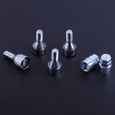 Болт секретний 12х1,5х26 (хром конус / оберт. кільце / 2кл.) (4шт блістер) "Walline" 375103 Х2