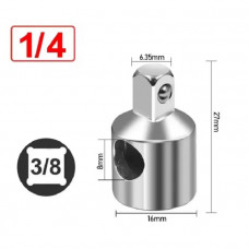 Перехідник під вороток 3/8"M - 1/4"F "KING ROY" 27mm (30910) (50шт/уп)