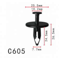 Кліпси C0605 розпірні FORD (W701054S300, 01028521, 11805) (уп.100шт)