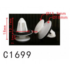 Кліпси C1699 обшивка дверей, молдинг MERCEDES, AUDI,SEAT,SKODA, VW,OPEL,MITSUBISHI,SAMAND( уп.100