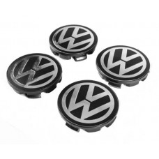 Ковпачки на титани "VW" (56/52мм) чорний (1J0601171)