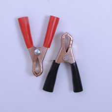 Затискачі для клеми АКБ (крокодили) (+/-) 10А (д.80мм/ш.15мм/т.0,2мм) "Elegant" EL 102 210