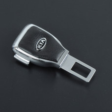 Заглушка ременя безпеки метал "KIA" (1шт) цинк.сплав + шкіра + вхід під ремінь (№5)