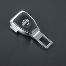 Заглушка ременя безпеки метал "Nissan" (1шт) цинк.сплав + шкіра + вхід під ремінь (№5)