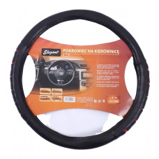 Чохол на кермо "L" (39-40см) чорний гладкий Elegant 105486