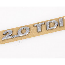 Емблема - напис "2.0 TDI" Passat 2011-2015 скотч ХРОМ 102х16мм 3AA853675E739