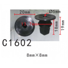 Кліпси C1602 обшивка TOYOTA, LEXUS, HONDA (9018906065, 90189-06065, 14230) ( уп. 100 шт.)