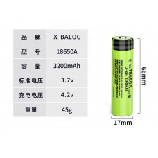 Аккумулятор X-Balog 18650A (XQ-3800mAh) 3,7V 2500