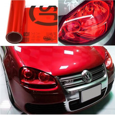 Плівка антигравійна для фар автомобіля Червона 30см