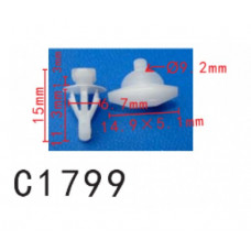 Кліпси C1799 ущільнювача HYUNDAI (699295, 82132-27100, 8213227100, 15135) (уп. 100шт.)