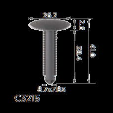 Кліпси C3215 обшивки NISSAN, RENAULT, OPEL (0155305891, 8200244430, 10654) (уп.100шт)