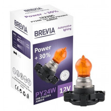 Лампа 12V (цок.PGU20/4) PY24W + 30% Amber "Brevia" (12229C)