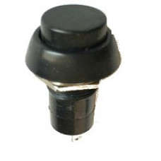 Кнопка №311 (39мм) з фіксацією чорна кругла, довга, пластик.