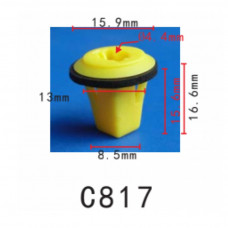 Кліпси C0817 під саморіз NISSAN, HONDA MAZDA,MITSUBISHI,SUZUKI,TOYOTA(01281-00601, 0128100601) (100ш