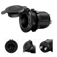 Гніздо із нейлону під штекер прикурювача з різьбою (з пластиною) (поліамід до 200С) BJJ 1-4