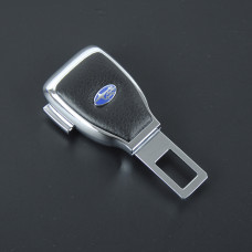Заглушка ременя безпеки метал "Subaru" (1шт) цинк.сплав + шкіра + вхід під ремінь (№5)