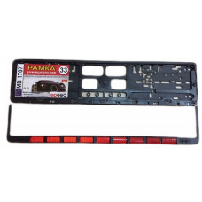 Рамка номера "книжка" із червоним катафотом "W33"