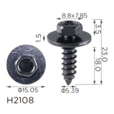 Гвинт H2108 з шайбою універсальний (18812) ( уп. 100 шт.)