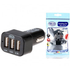 АЗП 12/24V 3USB (2100mA) 12/24V коротка 510510 ALCA